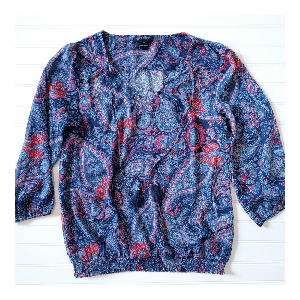 Lucky Brand | Paisely Print Peasant style Top